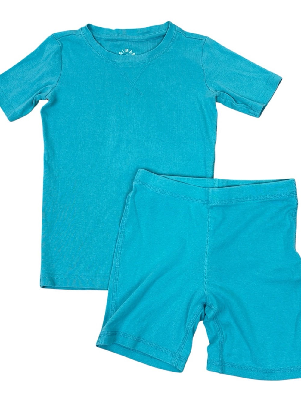 Primary Girls Bright Turquoise Short Sleeve Pajama Set